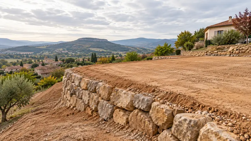 Une maison sur un terrain en pente