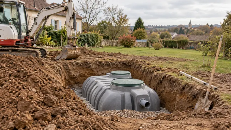 Terrasser pour une fosse septique